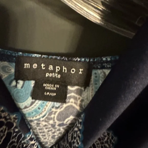 Metaphor Teal and Black Patterned Maxi Dress - Picture 3 of 3